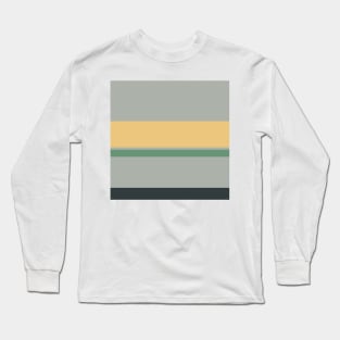 An exquisite concoction of Greyish, Onyx, Slate Green, Pale Olive Green and Sand stripes. Long Sleeve T-Shirt